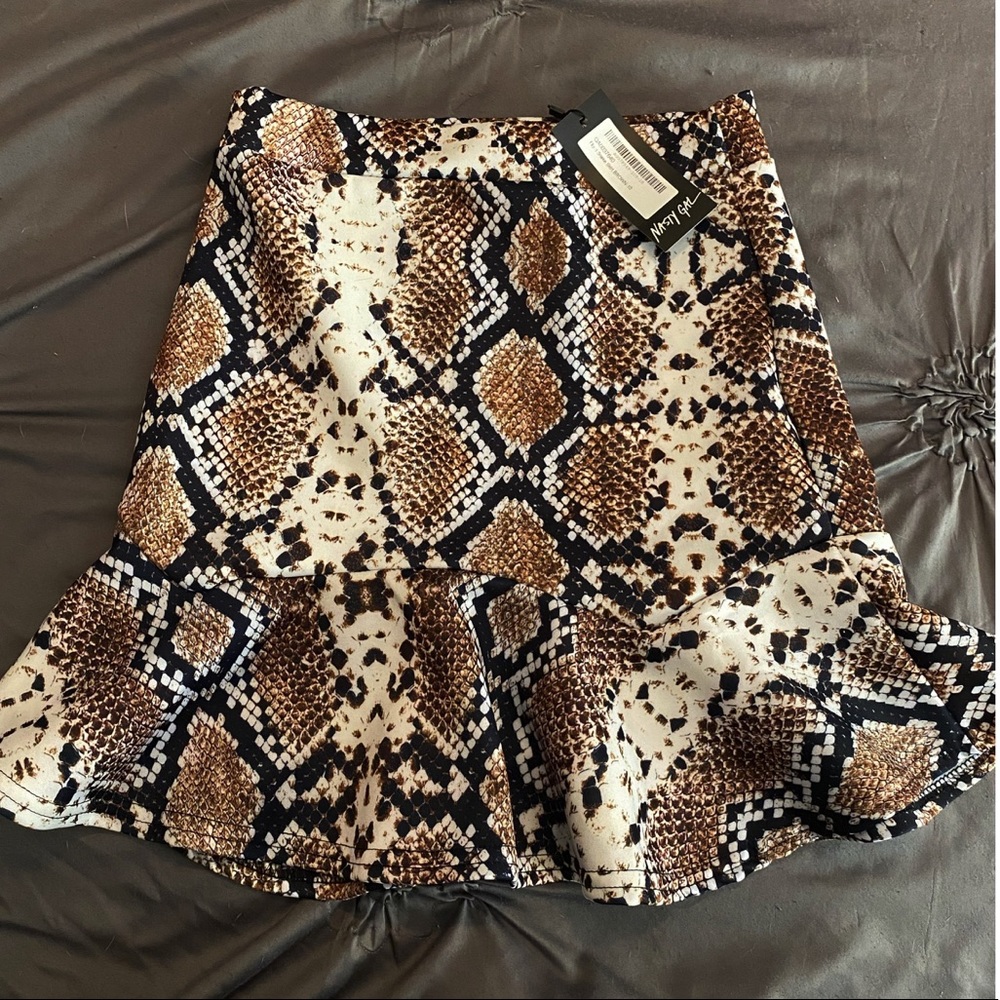 Snake mini skirt